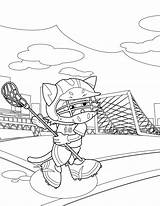 Lacrosse Coloring Pages Printable Getcolorings Player Color Pa Getdrawings Template sketch template