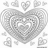 Coeur Coloriage Mandala Dessin Imprimer sketch template