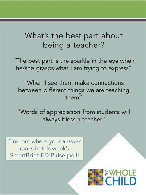 Ed Pulse Poll Results Whats The Best Part About Being A Teacher 3f8