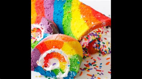 rainbow roll cake doovi