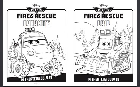 disney planes fire  rescue coloring pages  activity sheets