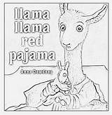 Coloring Pages Lama Llama Pajama Red Popular sketch template
