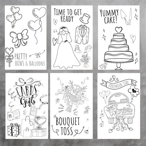 printable wedding activity pages book etsy