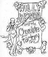Wonka Willy Coloring Chocolate Pages Factory Printable Charlie Loompa Oompa Drawing Print Moonlight Players Posters Getdrawings Getcolorings Bar Click Color sketch template