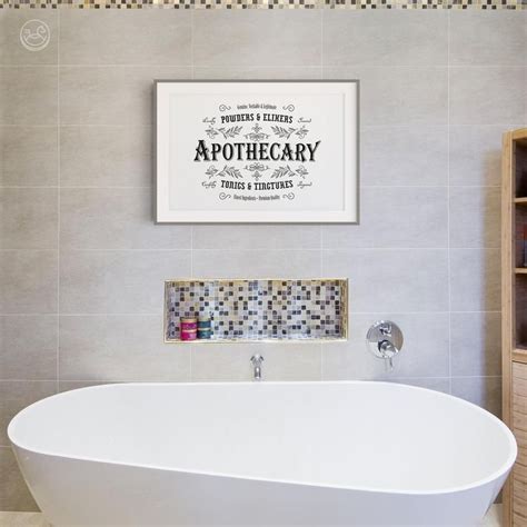 vintage bathroom decor apothecary print bathroom printable etsy