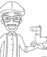 Coloring Blippi Pages Printable Horse Toy Print Book sketch template