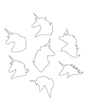 baby unicorn outline patterns dfx eps  png  svg cut files