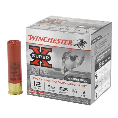 Winchester Xpert High Velocity Waterfowl 12ga 3 1 2 1 1 4 Oz 2 Steel