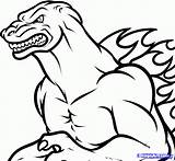 Godzilla Coloring Drawings Cool Pages Easy Printable Kids Graffiti Trace Drawing Tracing Draw Print Adults Cute Clipart Library Dogs Funny sketch template