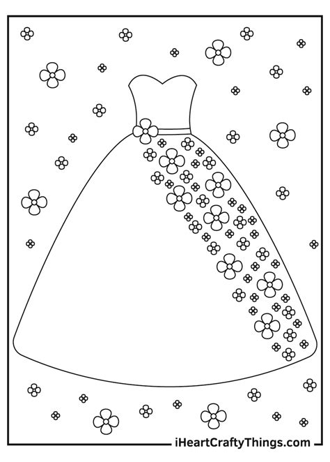 printable dresses coloring pages