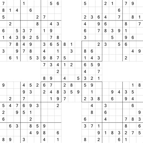 easy samurai sudoku puzzles png instant digital etsy