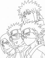 Minato Coloring Team Pages Printable Naruto Anime Categories sketch template
