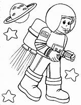 Coloring Astronauts Astronaut sketch template