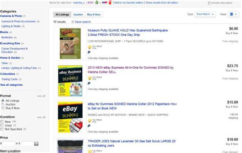 search   specific seller  ebay dummies