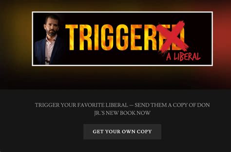 trump jr asks supporters  trigger liberals  sending   book