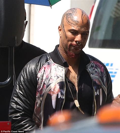 Common Rocks Face Tattoos On Suicide Squad Set In Toronto Daily Mail