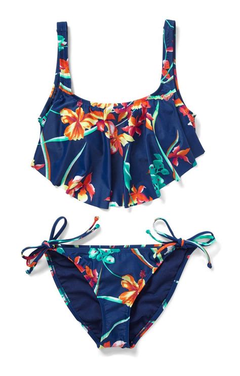 tahiti sunset cropped tankini top cute bathing suits