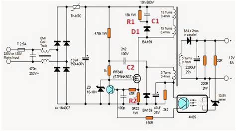 switch mode power supply smps circuit components   explaination electrical