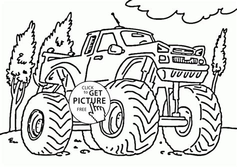 monster truck coloring page  kids transportation coloring