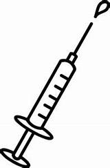 Syringe Injection Colouring Hypodermic Clipground sketch template
