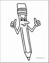 Pencil Coloring Pages Clipart Thumbs Advertisement sketch template