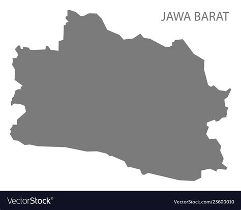 jawa barat indonesia map grey royalty  vector image