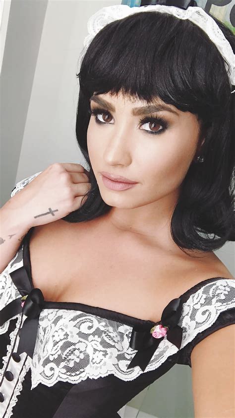 demi lovato as sexy maid halloween 2016 10 pics