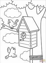 Coloring Bird House Pages Birdhouse Comments sketch template