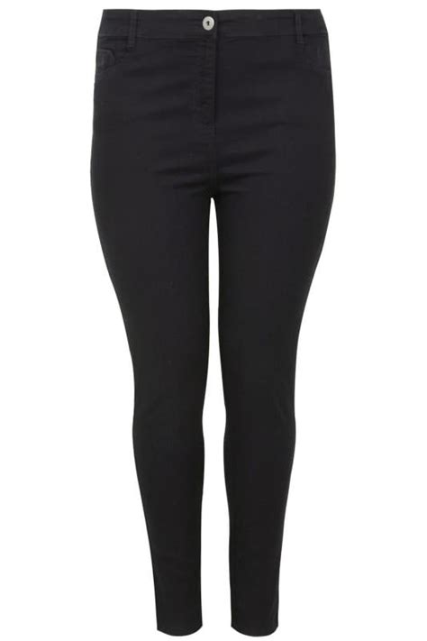 black skinny stretch ava jeans plus size 16 to 28