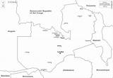 Zambia Map Cities Main Boundaries Names sketch template