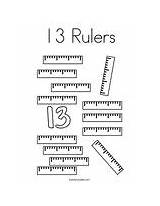 Rulers Coloring Number Search sketch template