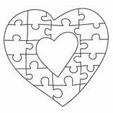 Puzzle Heart Template Silhouette Piece Puzzles Shape Frame Pieces Jigsaw Coloring Autism Wooden Crafts Silhouettedesignstore Store Shaped Quiet Books Diy sketch template