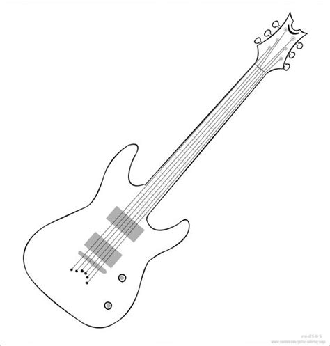 guitar coloring page kid camp work ideas pinterest coloring