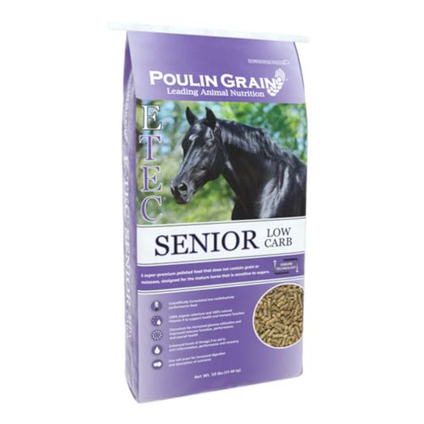 tec senior  carb poulin grain equine nutrition analysis feed