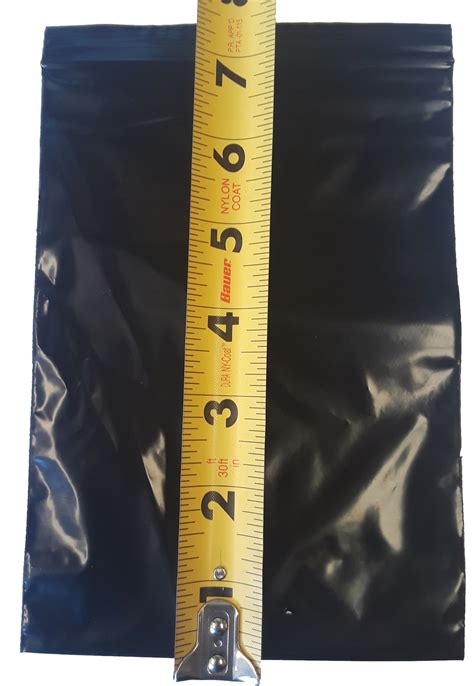 ziplock flat black plastic poly zip lock bags pouches