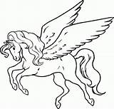 Coloring Pages Pegasus sketch template