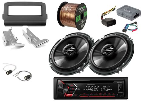 pioneer cd single din amfm car stereo receiver     coaxial speakers enrock dash kit