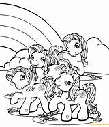 Pony Coloring Little Pages Rainbow Near Color Printable Print Kids sketch template