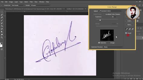 photoshop cc  remove  cut background  signature youtube
