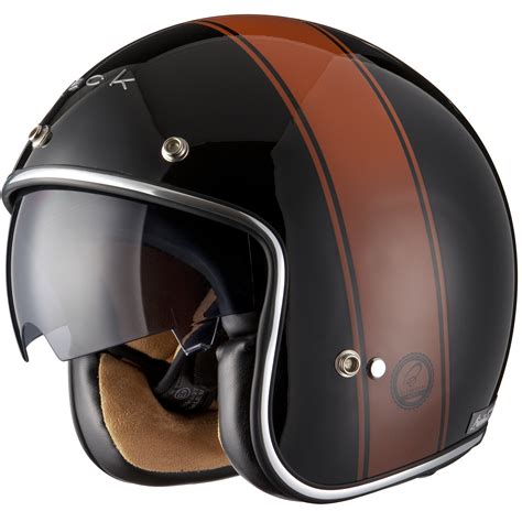 black stripe copper limited edition helmet motorcycle retro classic scooter lid ebay