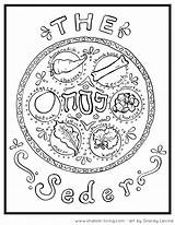 Passover Coloring Pages Seder Plate Jewish Printable Pesach Messianic Adults Haggadah Happy Color Drawing Crafts Colouring Kids Sketch Shalom Living sketch template