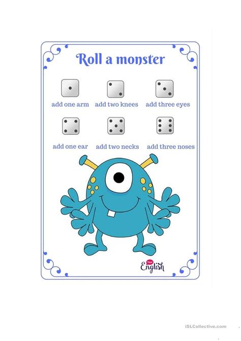 roll  monster printable