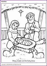 Jesus Christmas Nativity Baby Kids Bible Mary Joseph Coloring Pages Sunday School Birth Activities Crafts Preschool Color Story Sheets Worksheets sketch template