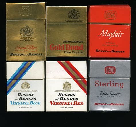 benson  hedges cigarette packets late   top  flickr