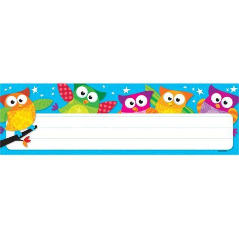 owl stars desk toppers  plates  plate  plate design