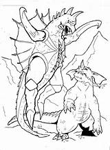 Godzilla King Kaiju Adora Ghidorah Lineart Ultraman Gigan sketch template