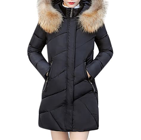 winter jacket women coat womens parkas thicken outerwear black hooded coats warm female