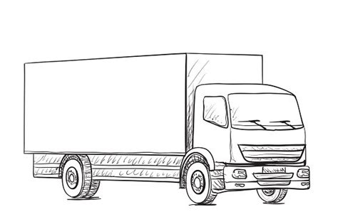 truck sketch delivery poster illustrations creative market