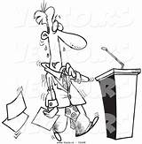 Approaching Politician Podium Nervous sketch template