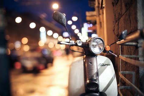 honda motorcycle city lights night wallpapers hd